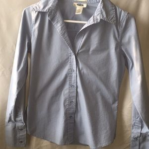 Blue Old Navy button up shirt